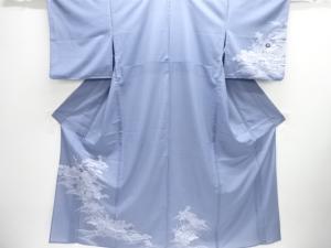 駒絽家屋風景模様訪問着